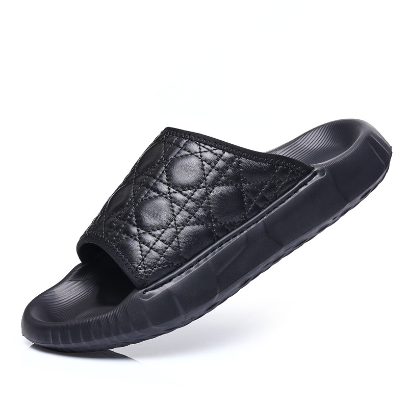 Verano de piel de oveja nueva zapatillas de hombre zapatillas de cuero zapatillas de hombre zapatillas de playa transpirables sandalias zapatos de hombre