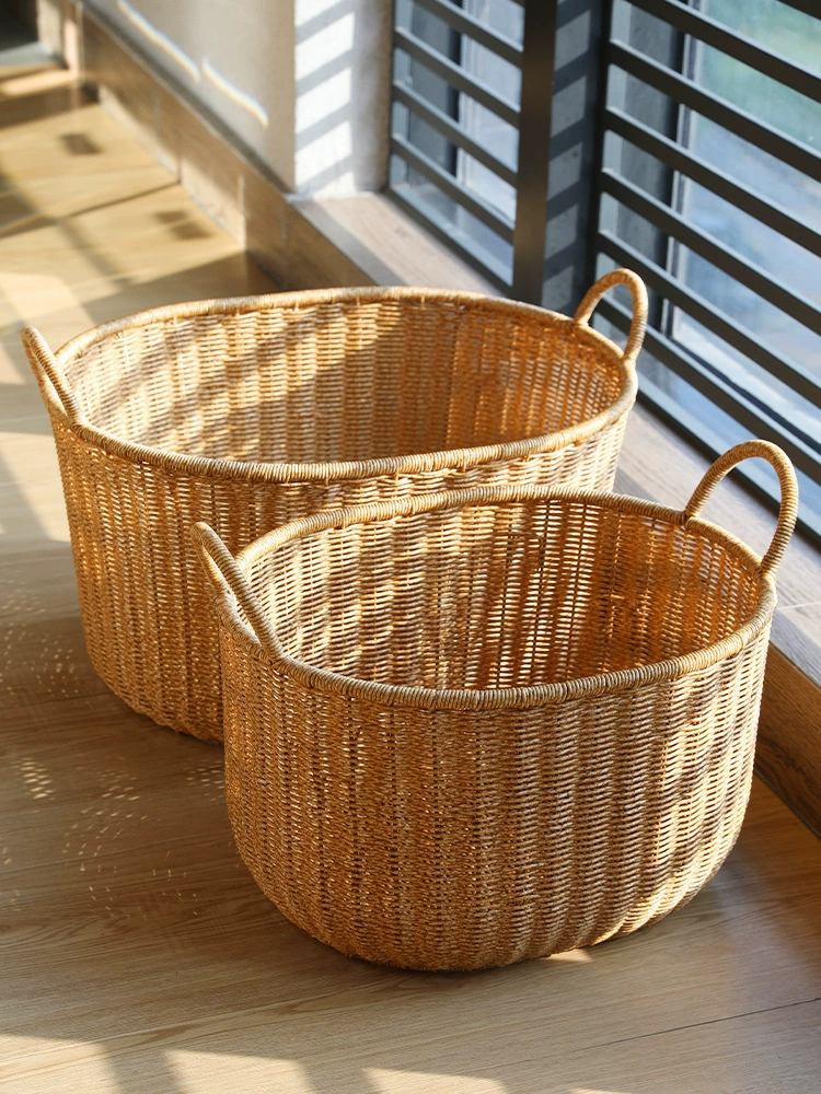 Big waterproof plastic laundry basket, storage basket for bedroom
