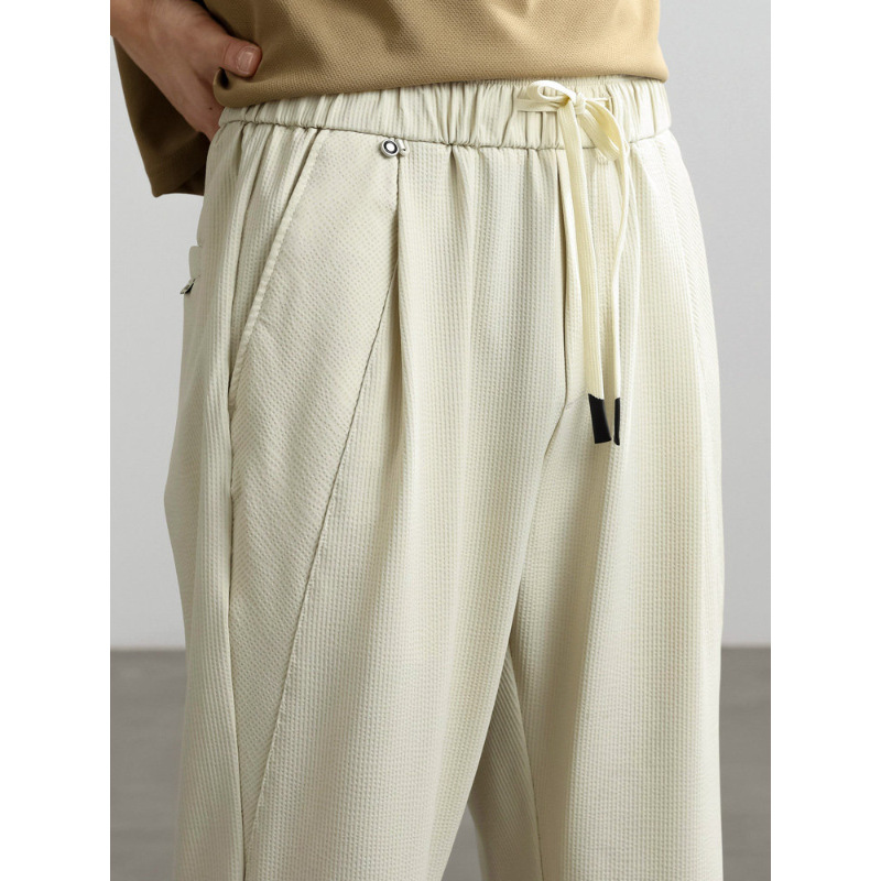 【Clearance】Japanese-style anti-wrinkle natural silk tapered casual pants for men, summer elastic waist ice silk straight-leg trousers 【Clearance】Japanese-style anti-wrinkle natural silk tapered casual pants for men, summer elastic waist ice silk straight-leg trousers