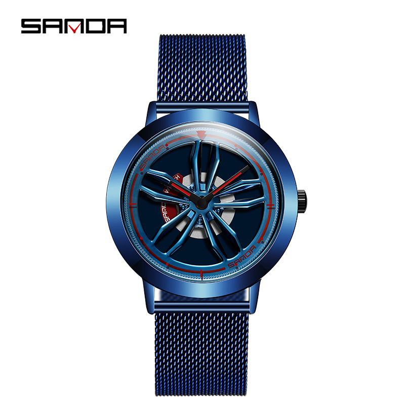 1009 메쉬 벨트 블루