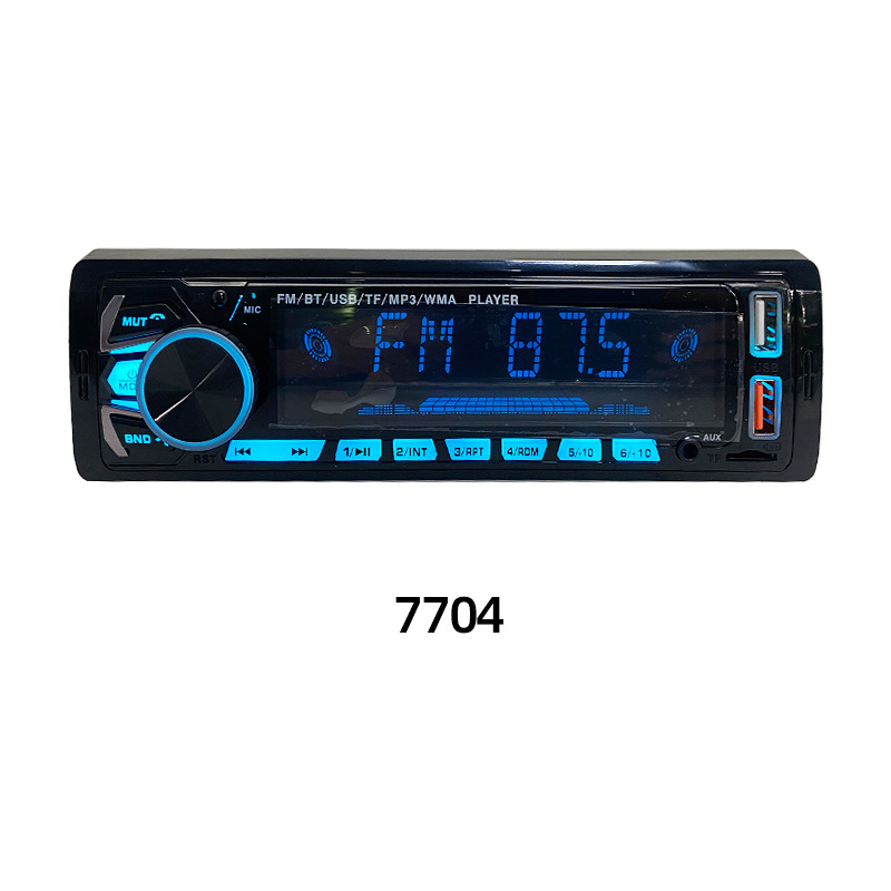 Reproductor de control de voz MP3 Bluetooth manos libres enchufable tarjeta TF doble radio de música sin pérdida U