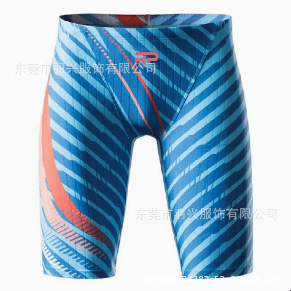 Men's quick-drying, non-clingy, and anti-embarrassment swim trunks, perfect for adult men. Available for purchase directly from the factory, ideal for resorts and hot spring shops