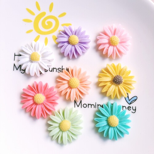 diy mobile phone jewelry accessories sunflower daisy dust plug resin accessories hair accessories diy materials