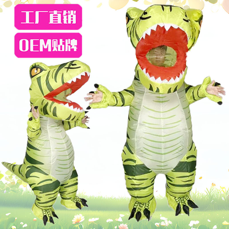 Transfronterizos Halloween Tiranosaurus Evento Show Fiesta Extraña Muñecas divertidas Montajes Dinosaurios Disfraces Inflables Cos