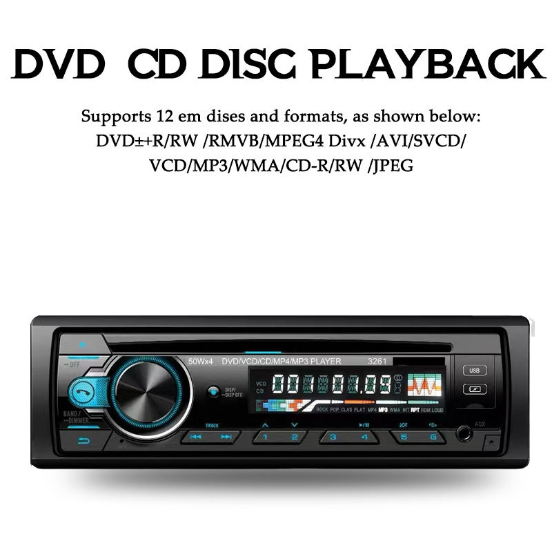 24V Truck Car Dvd Cd Player Car Mp3 Stereo Bluetooth Hands-Free Fm Audio Radio Universal