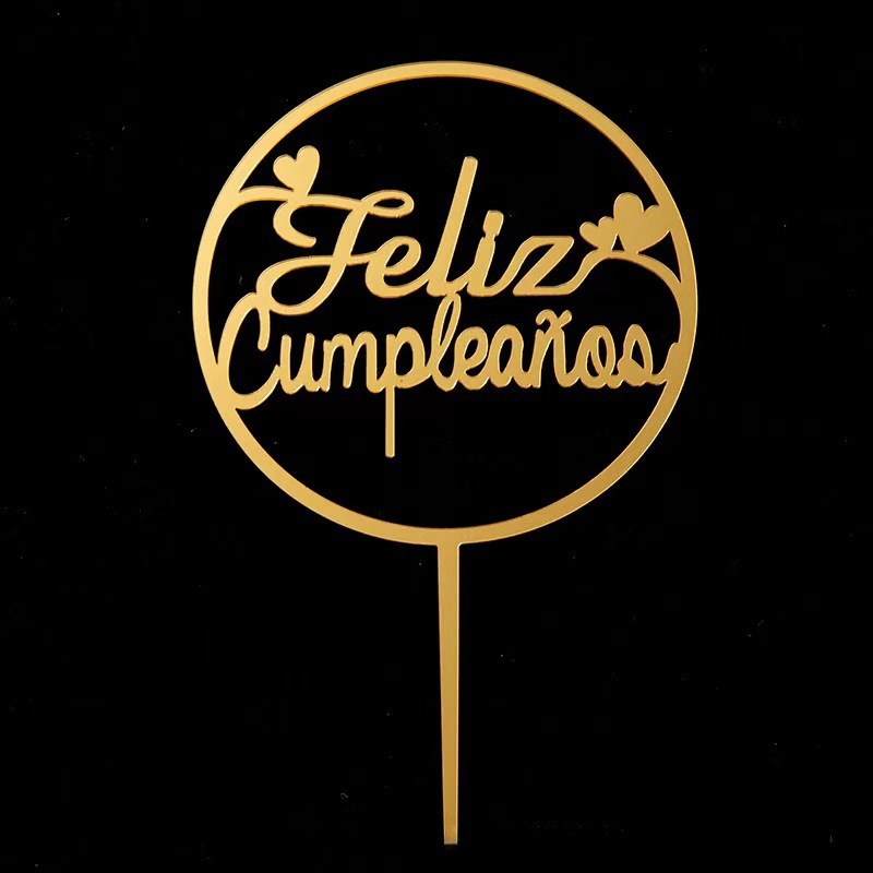 Transnacional 10 tarjetas acrílicas de fiesta de cumpleaños decoración de tarta de bandera de inserción de adornos de fiesta celebridad en línea image 7