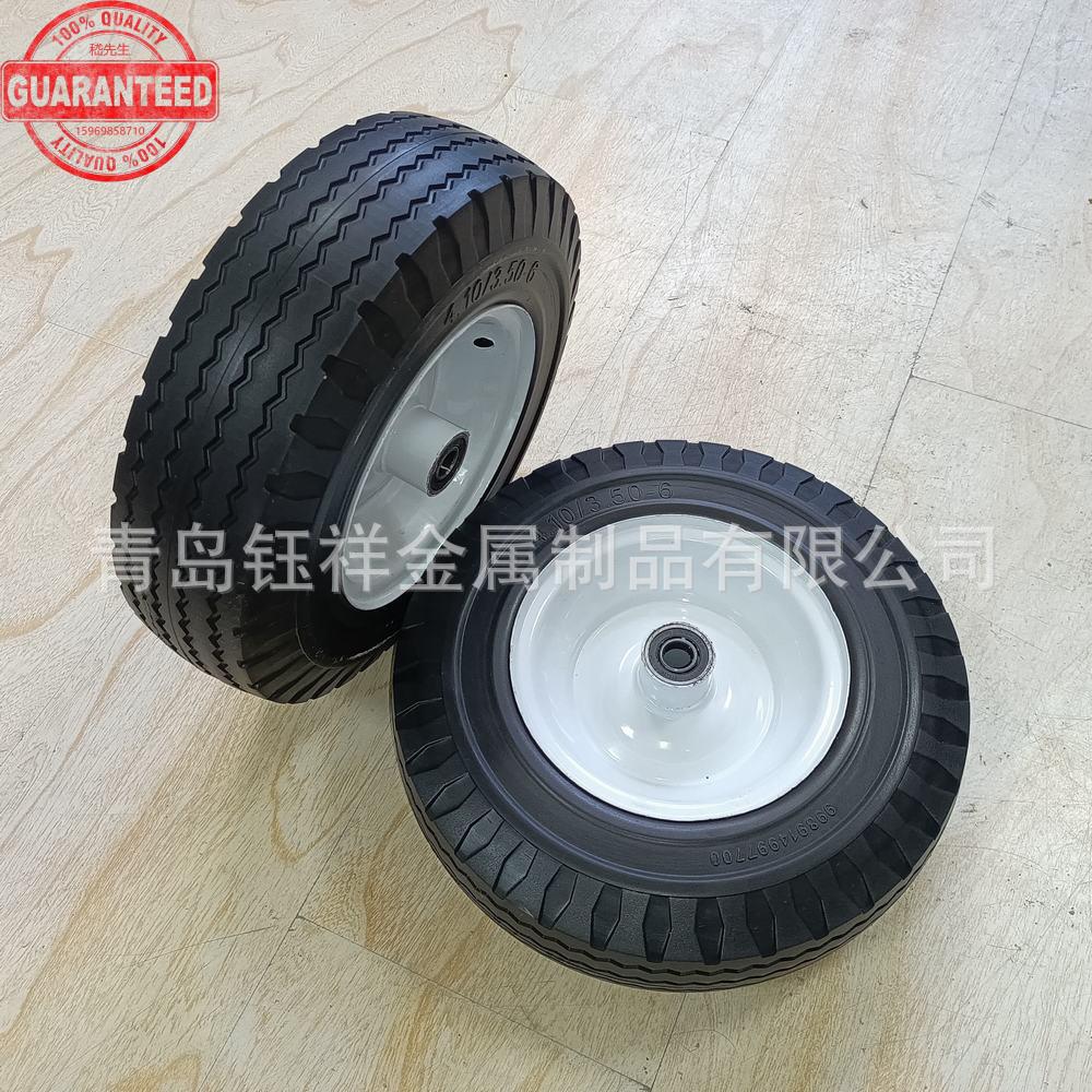 3.50-612寸PU聚氨酯发泡实心车轮载重80公斤适用各种推车 LEO