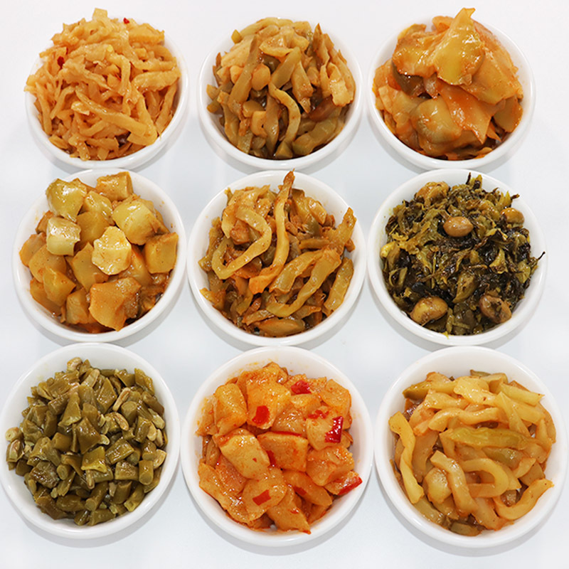 Bepo Fu Yiyao Aviation Sesame Oil Pickled Vegetable Core Shreds Preserved Chinese Cabbage Peanuts Radish Dried Beans Secretly Marinated Green Beans Small Delicacies