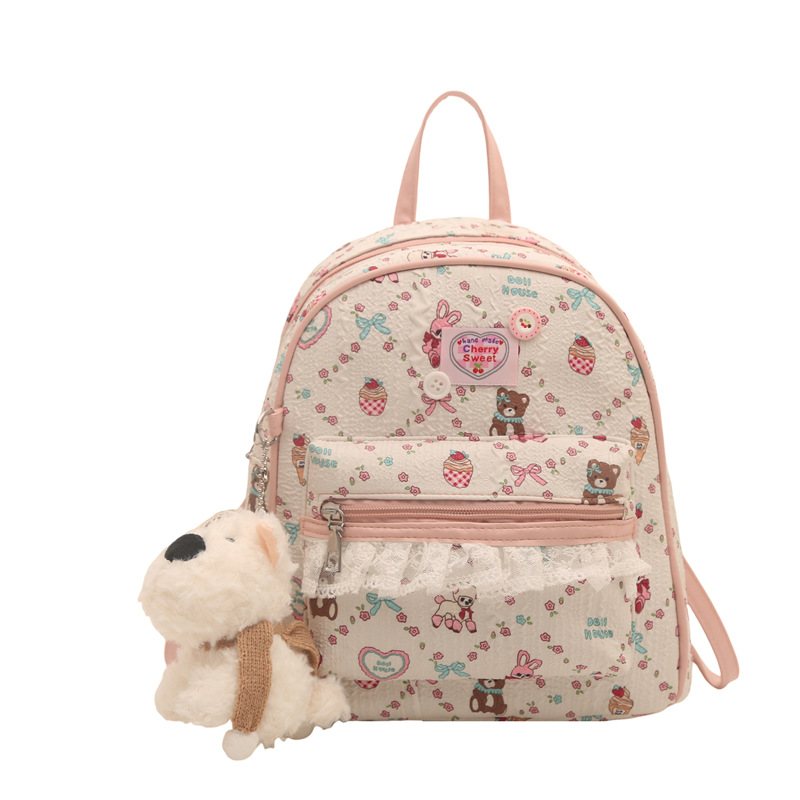 Mochila encantadora de moda coreana de mujer, alto valor de la cara, mochila de viaje diario, mochila universitaria universal.