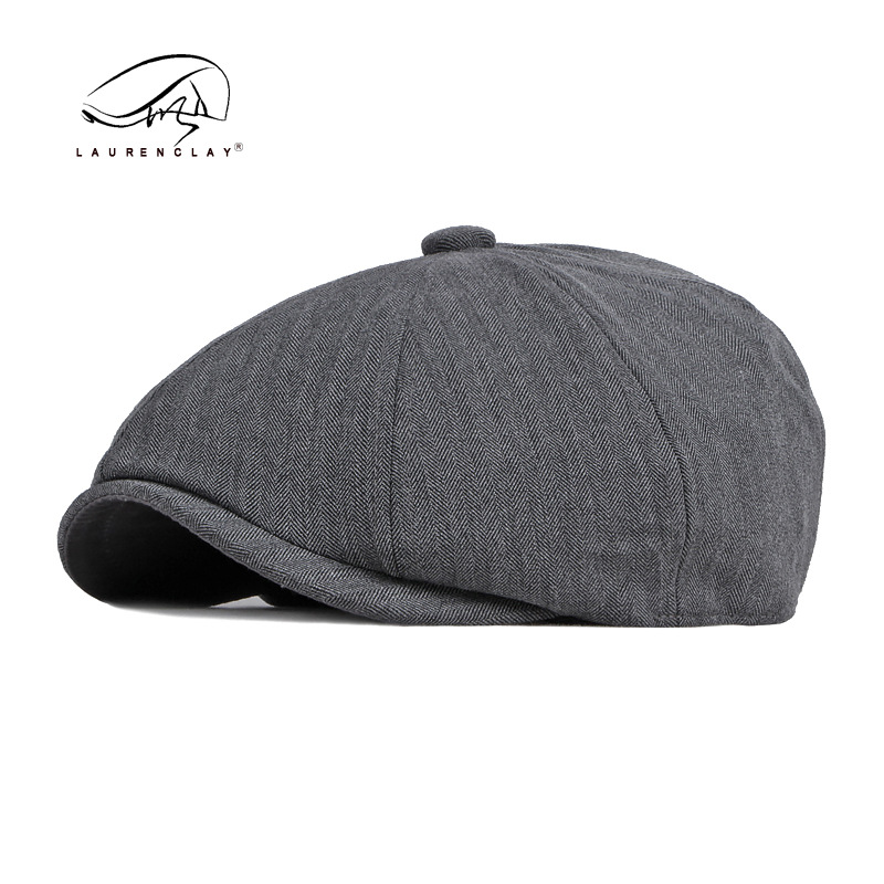 Unisex Thin breathable octagon hat for men Retro light plate solid color duck tongue painter hat for art newsboy hat for women_voghion.com
