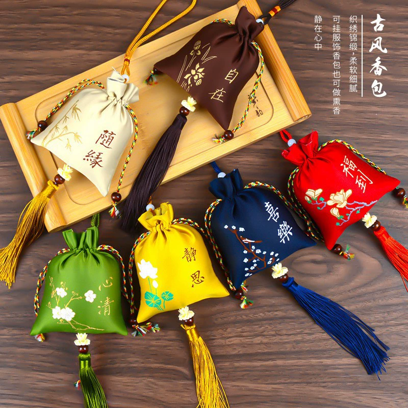 Саше оптом благословение на кошелек антикварная аптека Полынь для хранения Автомобильная подвеска благословение Национальный стиль кисточка Саше
