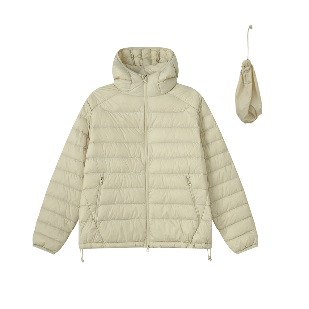 MTLCLOTHES Hombres| 90 chaqueta blanca con costilla con capuchón ligera de color sólido chaqueta casual simple de moda