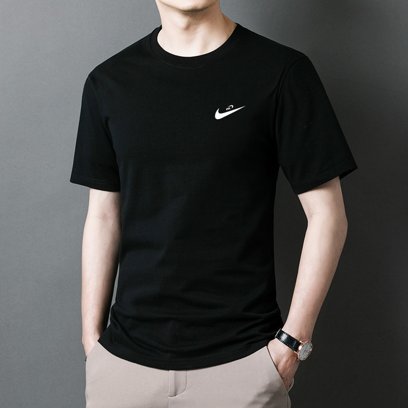 Men's T-Shirt 2025 Summer New Sports Men's Cotton Short-Sleeved T-Shirt Men's Trendy Brand Loose Round Neck Top T-Shirt Men's T-Shirt 2025 Summer New Sports Men's Cotton Short-Sleeved T-Shirt Men's Trendy Brand Loose Round Neck Top T-Shirt