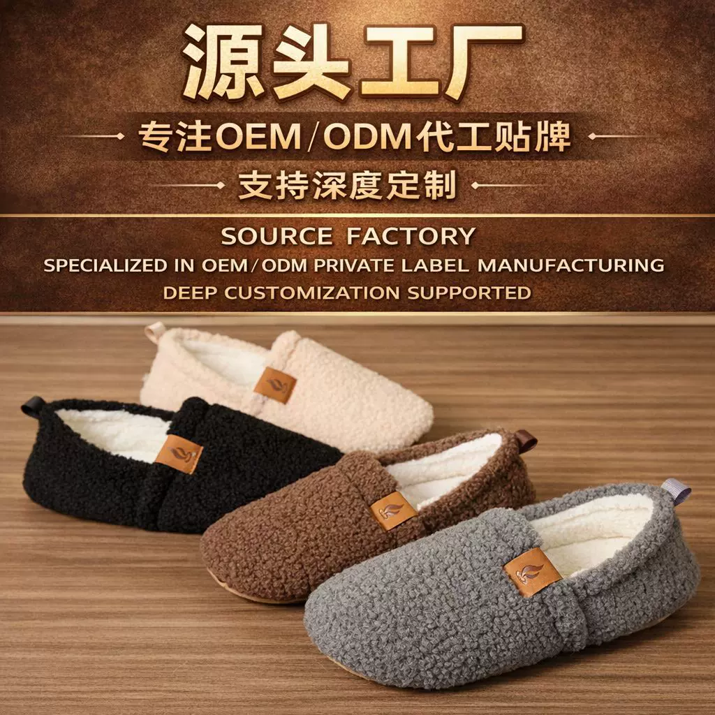 跨境新款室内保暖家居棉鞋防滑保暖棉拖鞋冬天加厚月子鞋工厂批发