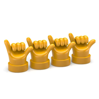 valve Valve Caps for Cars, Electric - yellow-666-gesture-4-pack-valve-cap