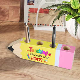 创意桌面收纳盒笔筒木制卡通木质工艺品摆件美式儿童笔筒批发