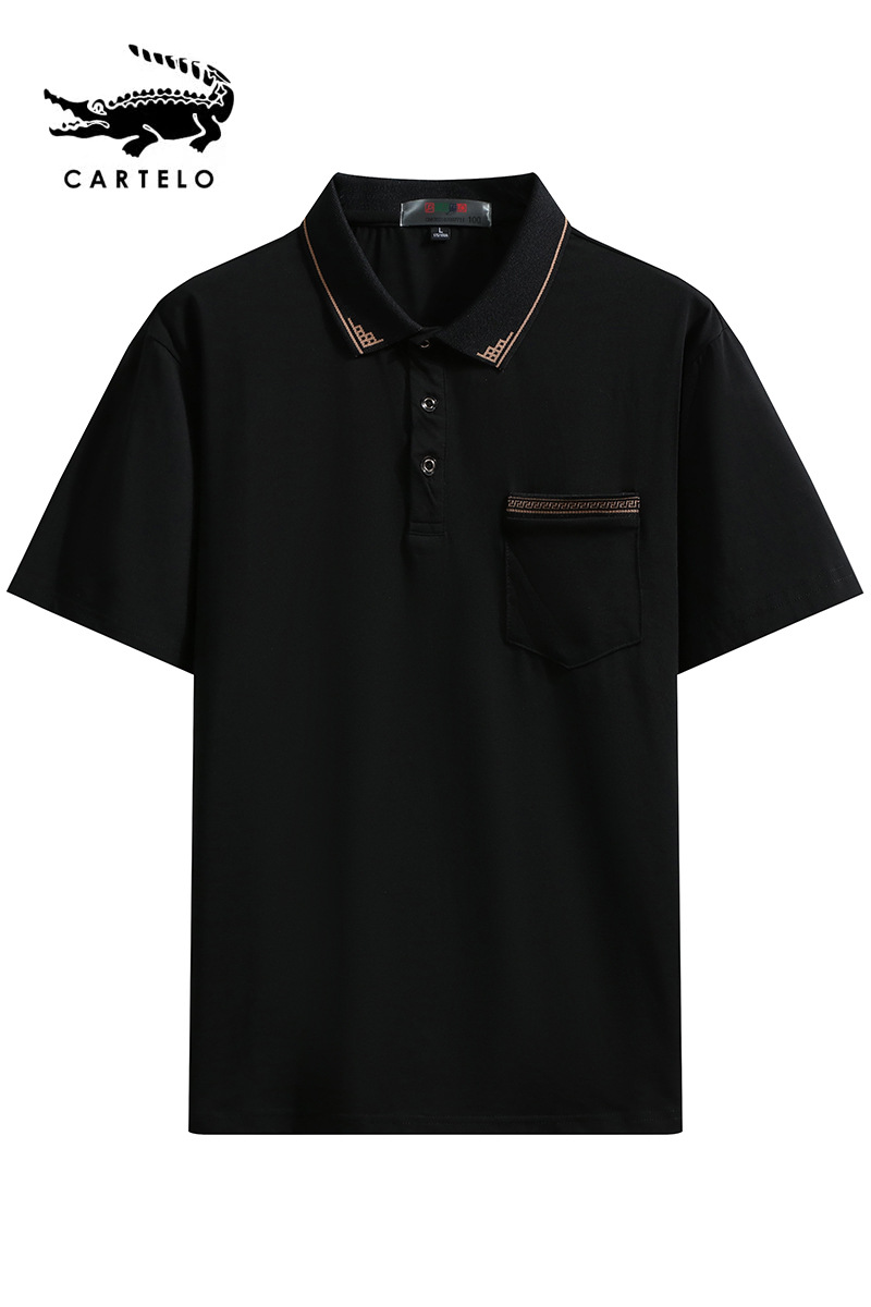 < 112 > 2021 summer man leisure time Lapel Short sleeved POLO Sweater