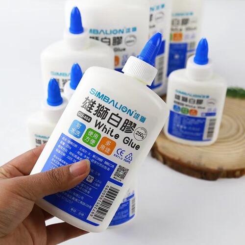 Lion GU401 white glue diy handmade glue children's students art class strong stick wood cloth white glue
