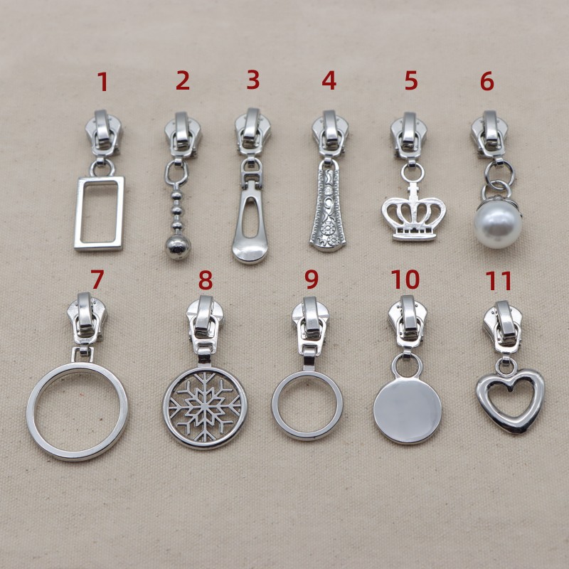 3号金属拉头裤子裙子锁头DIY手袋包吊坠拉锁鞋帽拉链衣服配件辅料