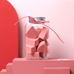 Carolchose triangular fan-shaped powder puff wet and dry makeup sponge beauty egg soaking water enlarged 12 pack