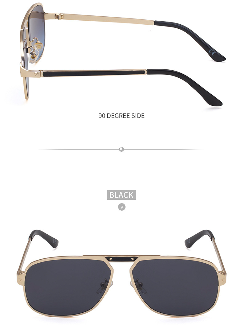 Fashion Single Beam Geometric Anti-uv Metal Sunglasses Wholesale display picture 5