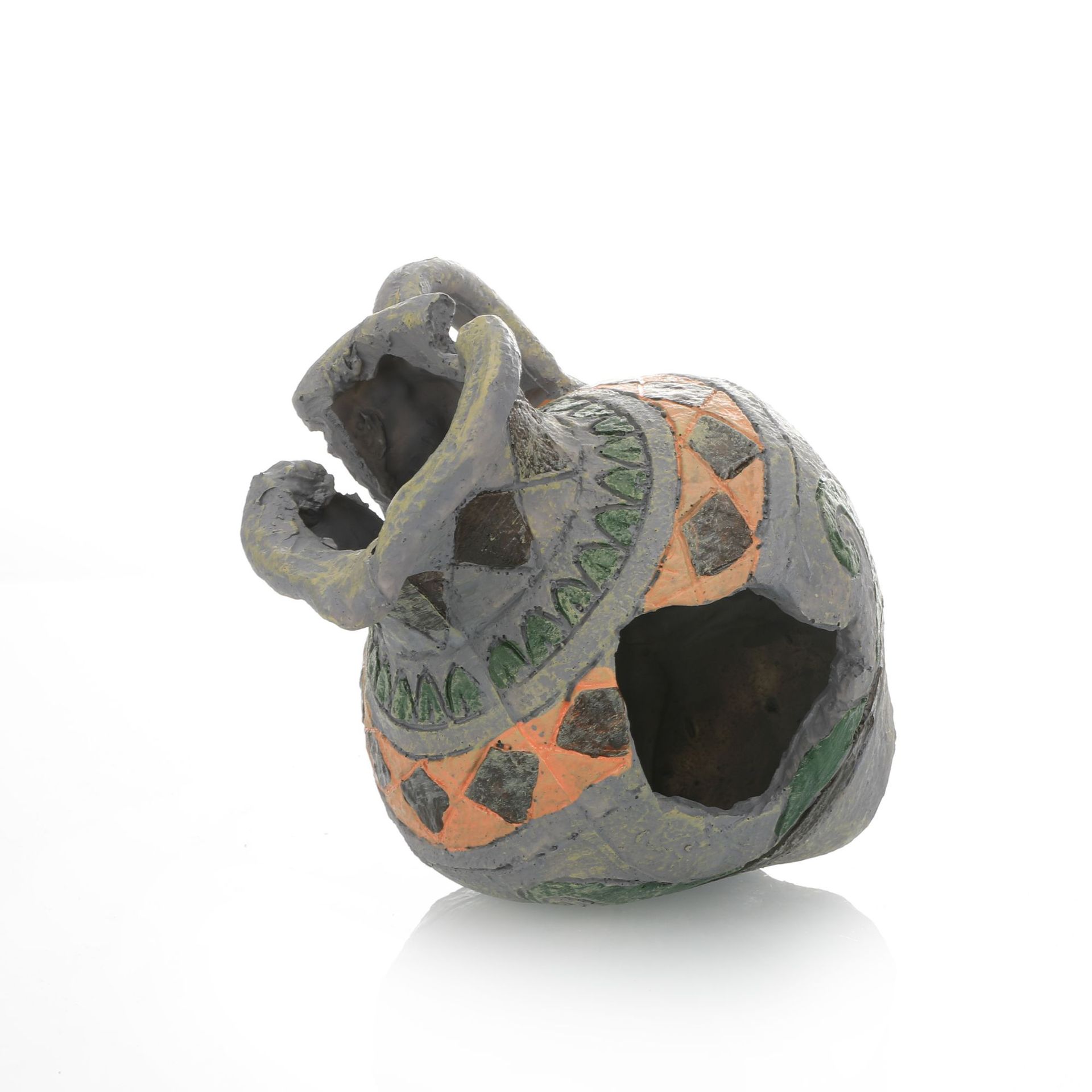 Decoración de paisajismo de pecera vintage olla de barro rota decoración de acuario pescado y camarones poner huevos, jugar y evitar la fábrica de mascotas