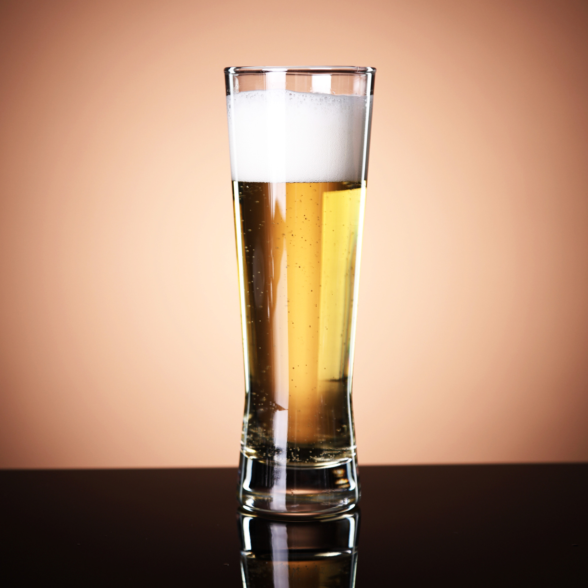 Tazas de cerveza de trigo de cintura retraída, tazas de cerveza artesanales, tazas de bar, tazas de cóctel, logotipo de impresión de tazas de vidrio altas y delgadas