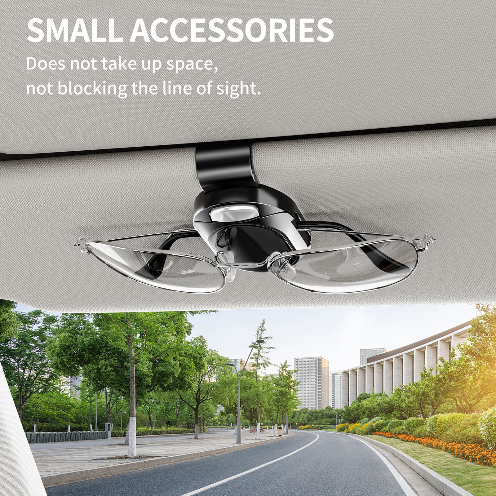 Cross-Border Amazon Car Glasses Clip Car Multi-Functional Stainless Steel Bill Clip Storage Sunglasses Glasses Clip Wholesale