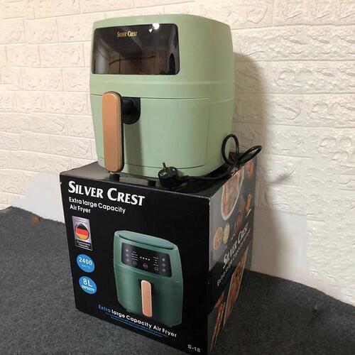 8L Silver Crest Air Fryer Home Multifunction Air Fryer Touch Screen Smart Electric Fryer