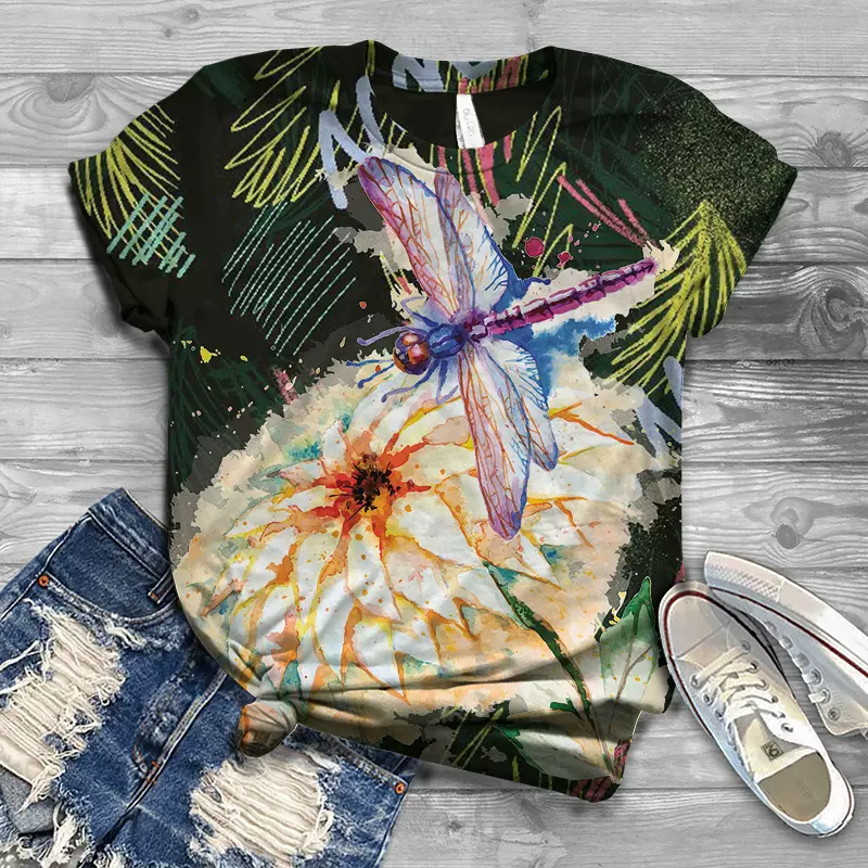 KYKU3d t恤印花圆领3dT恤男士数码印花短袖源头厂家一件代发做