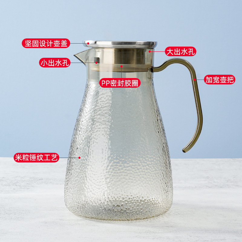 Jarra de agua fría de acrílico, jarra de agua fría de plástico, gran capacidad, resistente al calor, adecuada para restaurantes, uso doméstico, preparación de té, preparación en frío comercial.