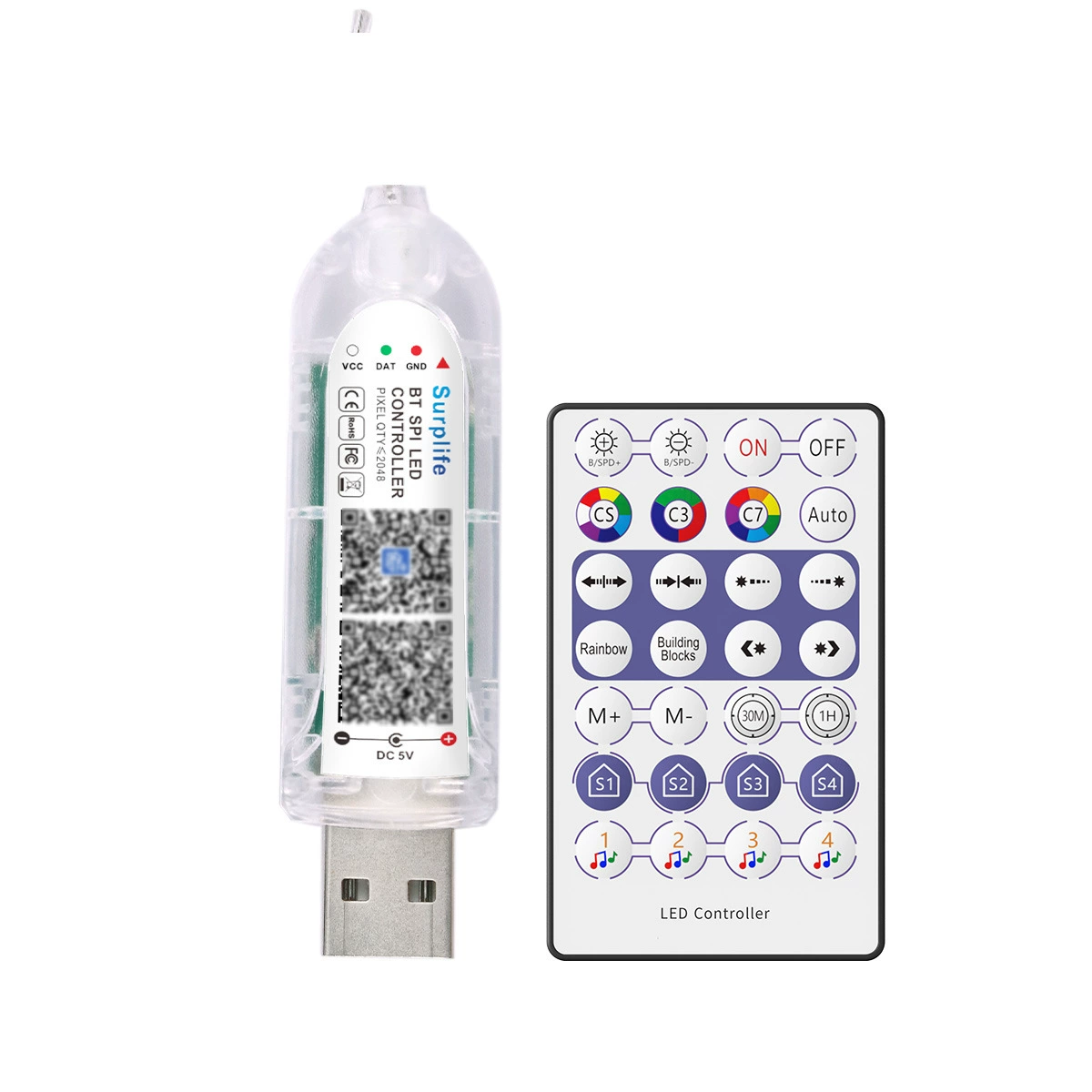 Surplife музыкальный контроллер, фонарик, Bluetooth, 5V