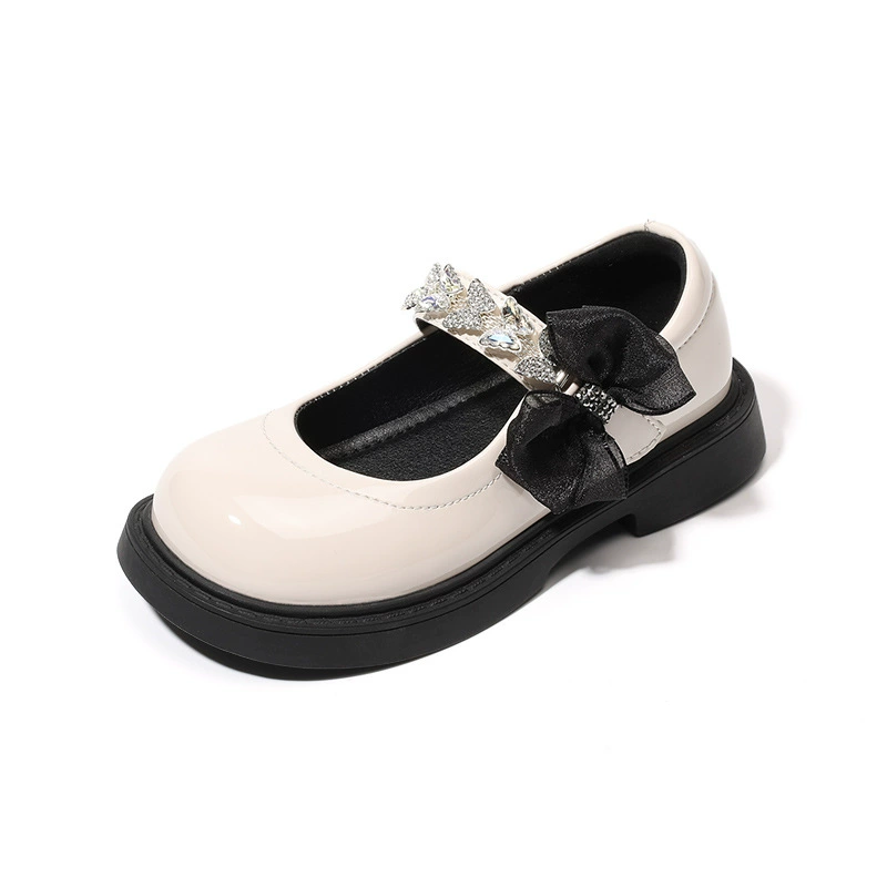 Детские туфли для девочек весна-осень 2025, новые, с блестками, модные туфли принцессы, туфли Мэри Джейн из кожи