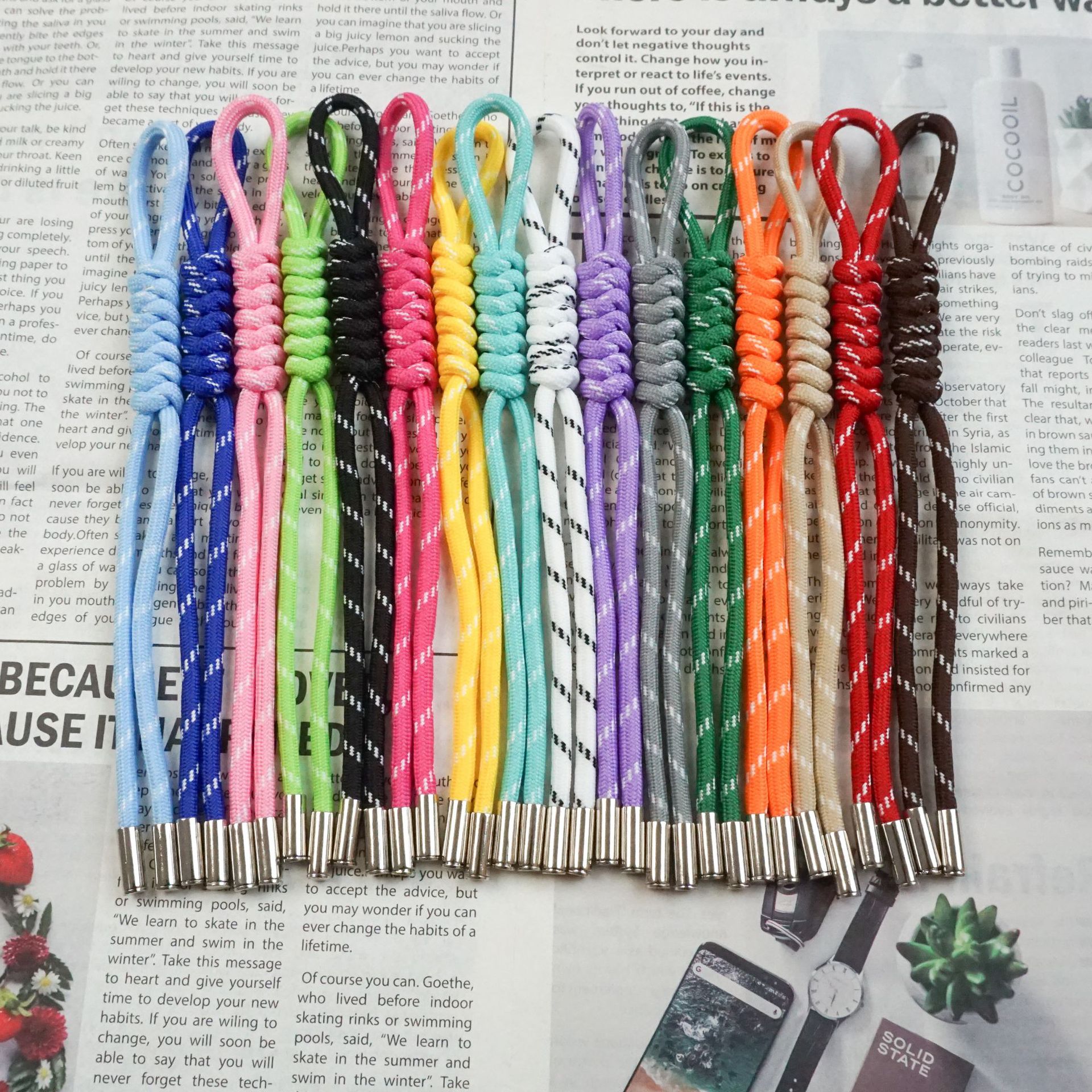 Internet Celebrity Retro Bag Lanyard Mobile Phone Lanyard Miu Style Hand-Woven Rope Keychain Backpack School Bag Pendant