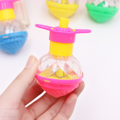 Creative children's flash rotating top luminous speed top with transmitter nostalgic student gift small toy