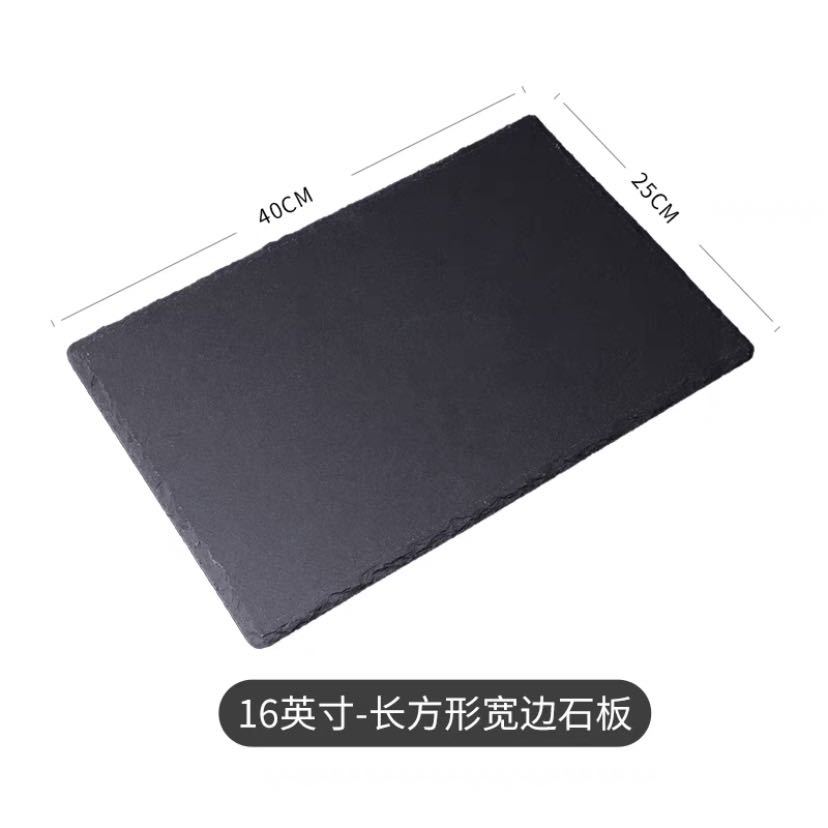 Fábrica al por mayor de estilo europeo en forma de corazón Placa de posavasos pizarra negro natural roca montaña almohadilla de aislamiento térmico de Esquisto