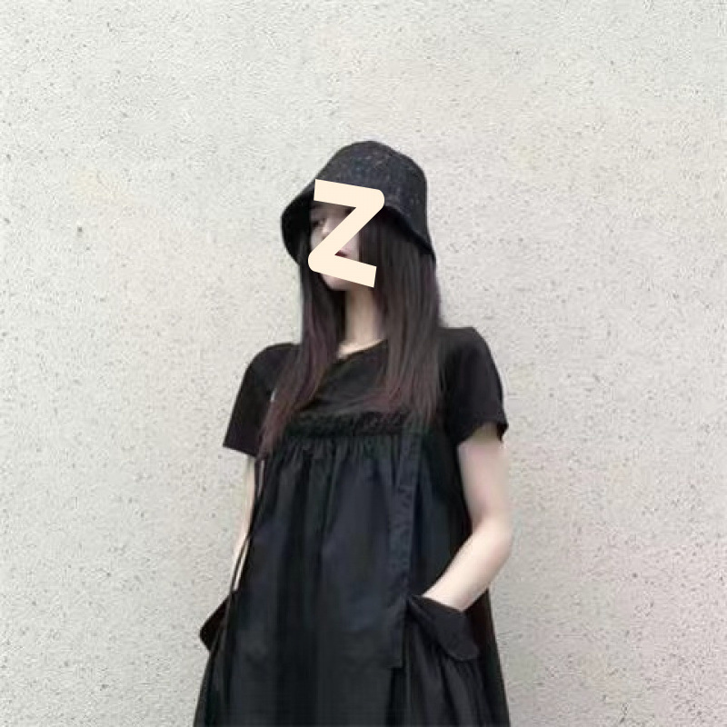 夏季新款赫本风背带连衣裙女学生宽松百搭显瘦中长款吊带裙两件套|undefined