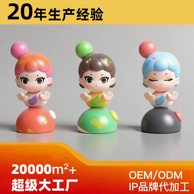 文创pvc注塑盲盒公仔手办模型企业IP盲盒手办来图来样盲盒代工厂