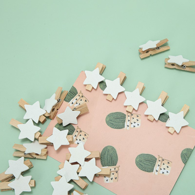 白底五角星木夹3