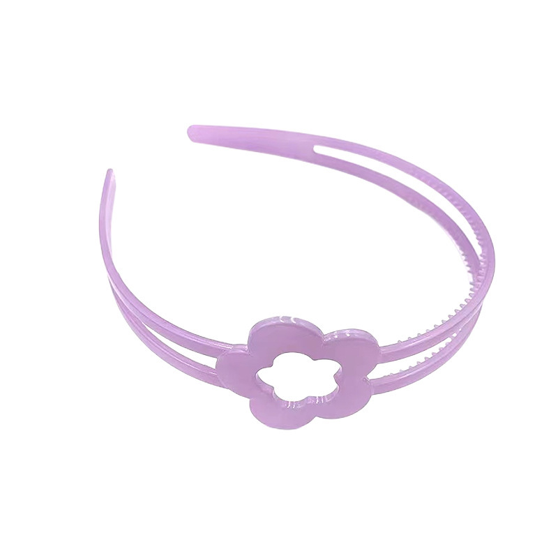 2023 nuevos niños diadema lindo simple color caramelo hueco flor niña horquilla diadema antideslizante no apretado