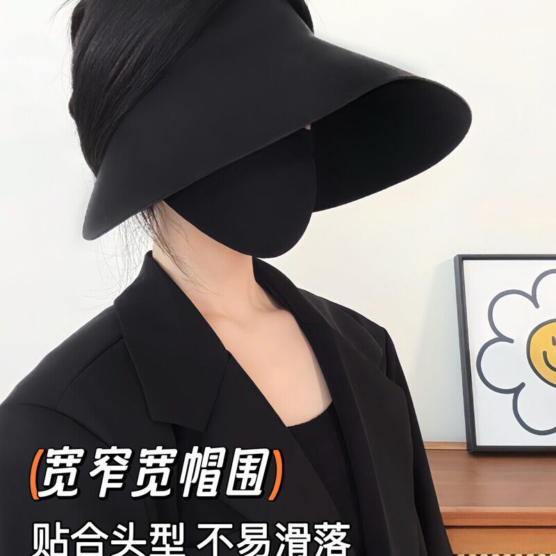 (5.0 Surround Style) Large Brim Seamless Sun Protection Hat, Sunshade Hat for Summer Outdoor Uv Protection, Roll-Up Open-Top Hat (5.0 Surround Style) Large Brim Seamless Sun Protection Hat, Sunshade Hat for Summer Outdoor Uv Protection, Roll-Up Open-Top Hat