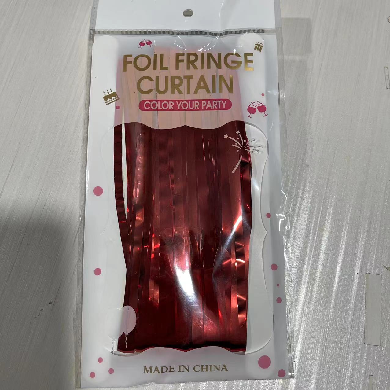 1*2 M 1,6 seda gruesa ordinaria brillante lluvia cortina de seda borla boda Fondo joyería