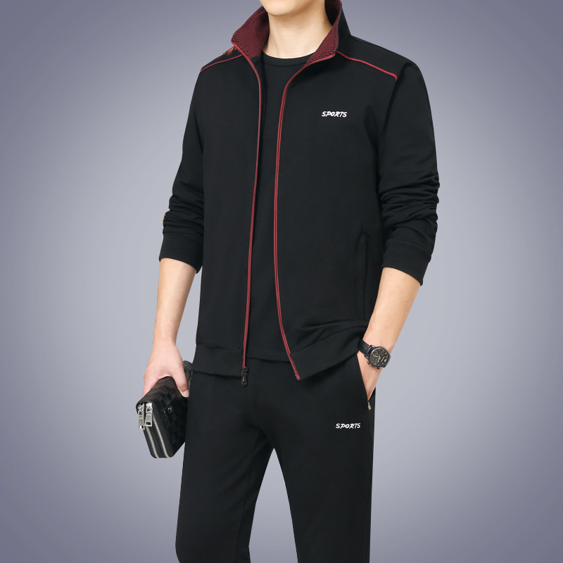 2019 nuevo traje deportivo de hombre primavera y otoño ropa deportiva de manga larga papá ropa deportiva de mediana edad image 8