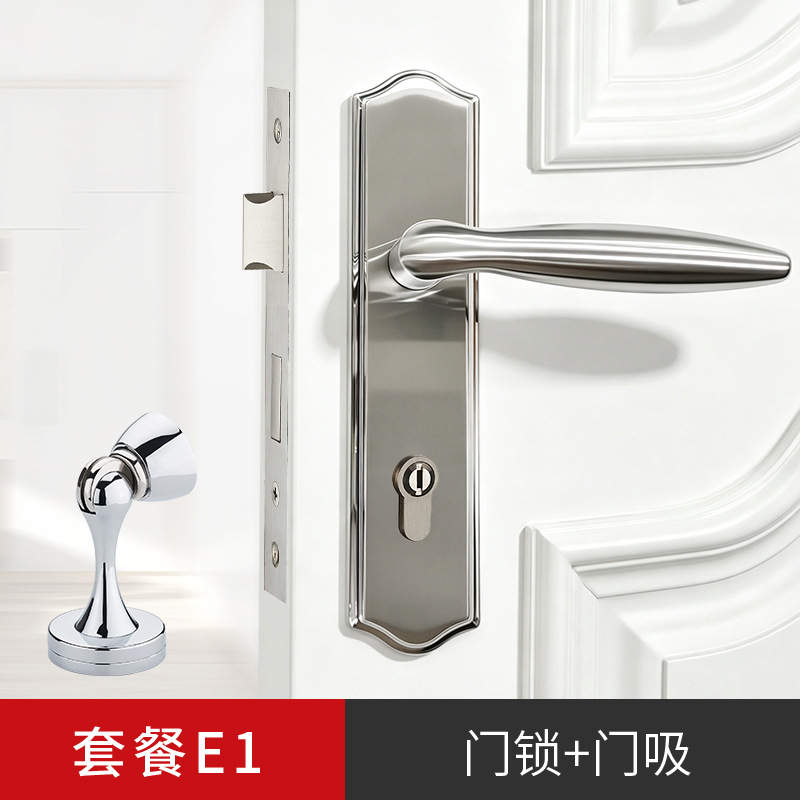 Biguiyuan dormitorio puerta cerradura mudo puerta de madera interior del hogar universal de la habitación manija de la puerta cerradura mecánica
