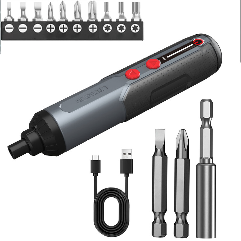 Straight Handle Electric Screwdriver, Manual and Automatic Integrated, 3.6V4.2V Screwdriver, Small Micro Screwdriver Set, High Torque Straight Handle Electric Screwdriver, Manual and Automatic Integrated, 3.6V4.2V Screwdriver, Small Micro Screwdriver Set, High Torque