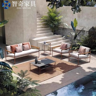 Outdoor Sofa Table and Chairs Open-Air Balcony Leisure Rope Chair Combination Coffee Table House Courtyard Sun Protection Waterproof Outdoor Furniture