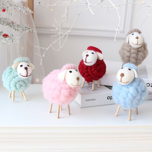Christmas scene decoration props tree ornaments felt desk ornaments DIY material pack creative hanging accessories