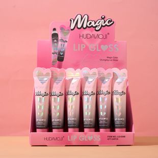 Cross-Border Makeup Hudamoji Natural Moisturizing and Moisturizing Pseudo-No-Makeup Whitening and Tender Lipstick Pearlescent Temperature-Changing Lip Gloss