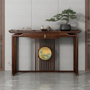 Wholesale Lcp1 New Chinese Style Ebony Wood Console Table Simple Entryway Sideboard Decoration Solid Wood Ready-Made