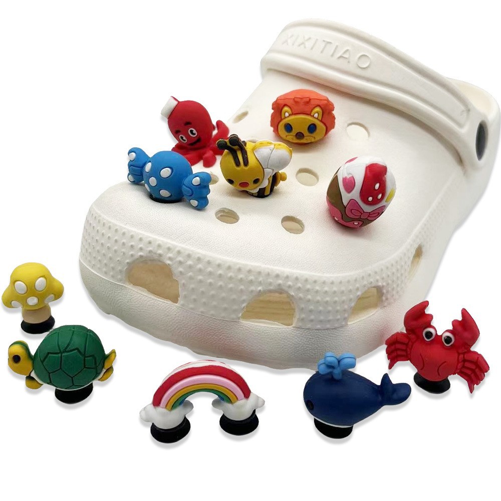 15g Weight Animal Fruit Shoe Accessories PVC All Seasons Shoe Buckle